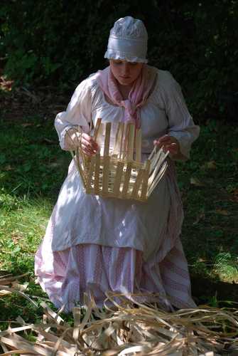 Basketweaver at the Claude Moore Colonial Farm